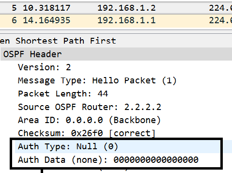 how to configure ospf authentication